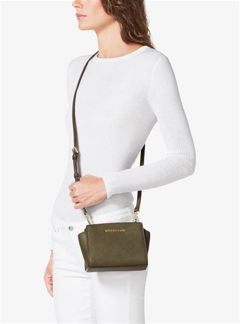 Michael Kors Selma Mini Saffiano Leather Crossbody Bag